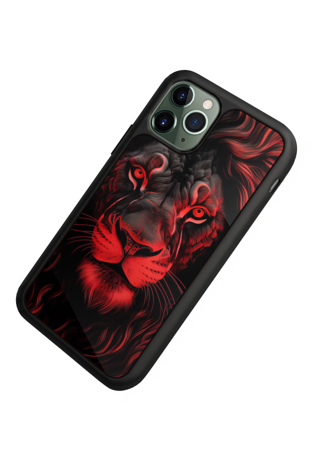 iPhone 11 Pro Max Uyumlu Aslan Tasarımlı Glossy Premium Kılıf