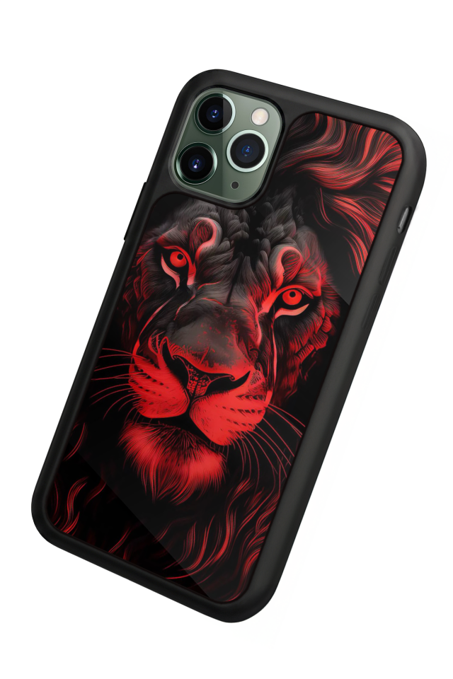 iPhone 11 Pro Max Uyumlu Aslan Tasarımlı Glossy Premium Kılıf