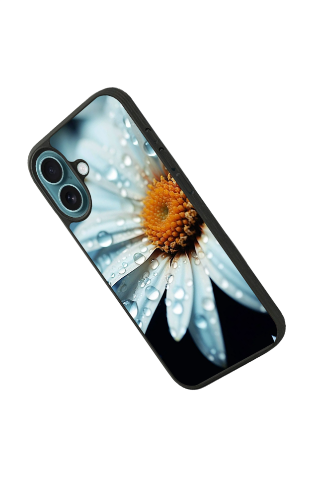 iPhone 16 Uyumlu Cicek Tasarımlı Glossy Premium Kılıf