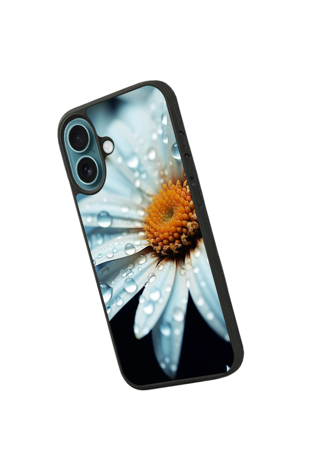 iPhone 16 Uyumlu Cicek Tasarımlı Glossy Premium Kılıf