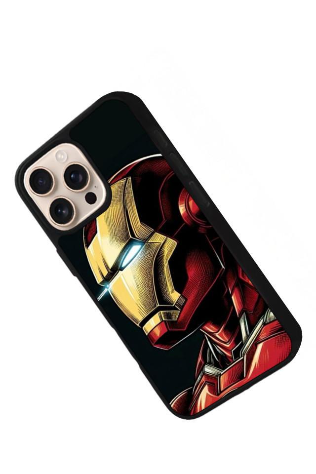 iPhone 16 Pro Uyumlu  Iron Man ( Demir Adam ) Tasarımlı Glossy Premium Kılıf