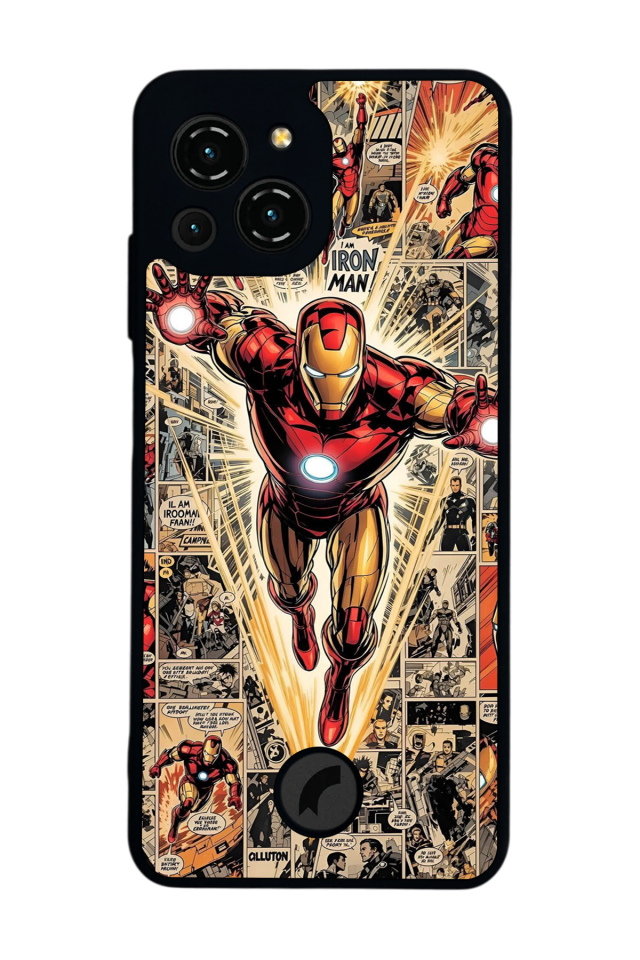 Reeder S23 Pro Max Uyumlu  Iron Man ( Demir Adam ) Tasarımlı Glossy Premium Kılıf