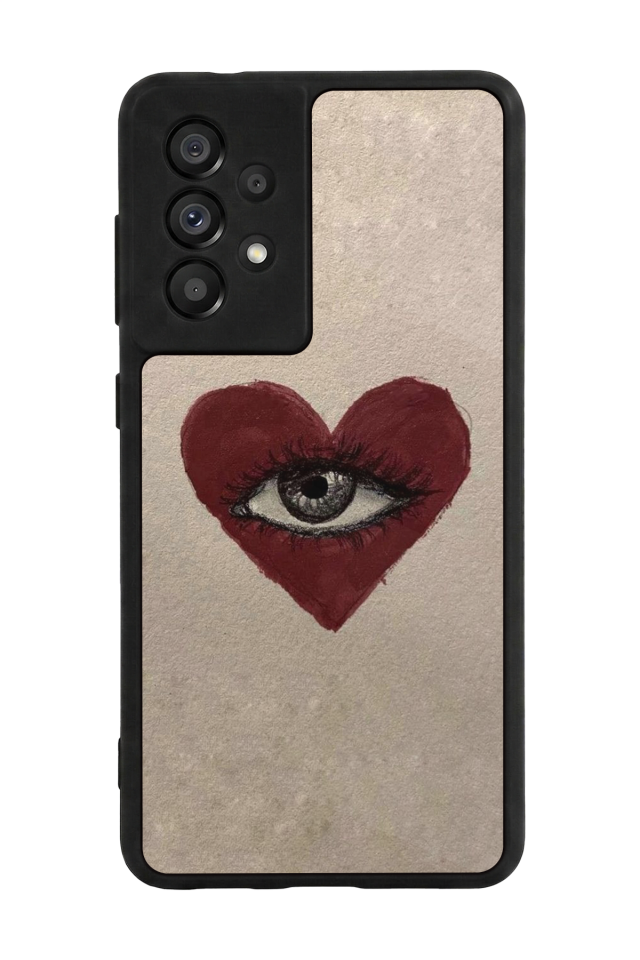 Samsung Galaxy A73 Uyumlu Kalp Love Tasarımlı Glossy Premium Kılıf