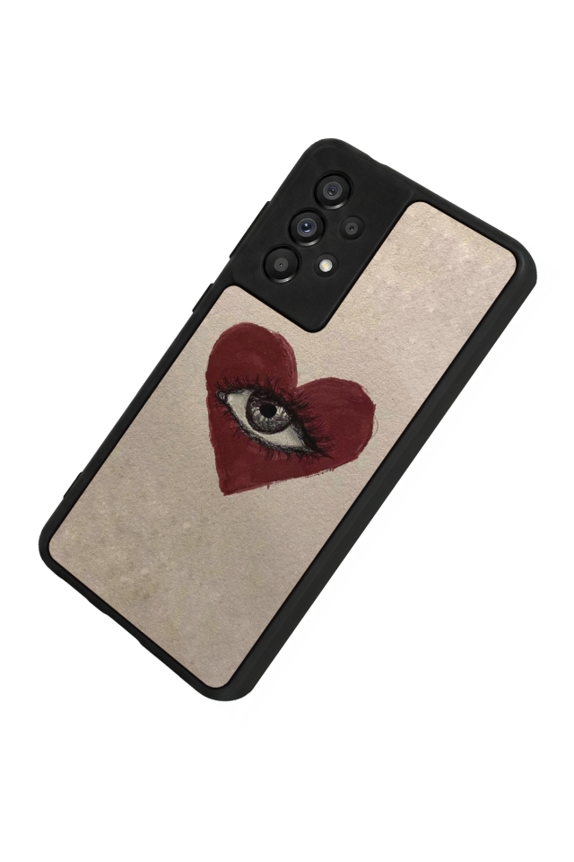 Samsung Galaxy A73 Uyumlu Kalp Love Tasarımlı Glossy Premium Kılıf