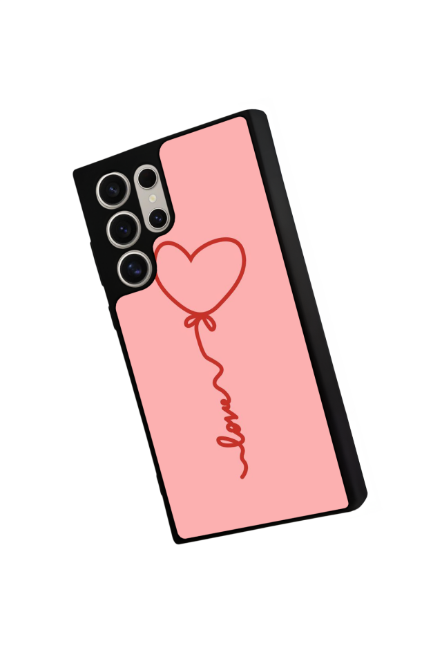 Samsung Galaxy S24 Ultra Uyumlu Kalp Love Tasarımlı Glossy Premium Kılıf