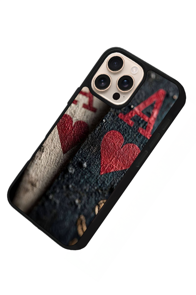 iPhone 15 Pro Uyumlu Kart Tasarımlı Glossy Premium Kılıf