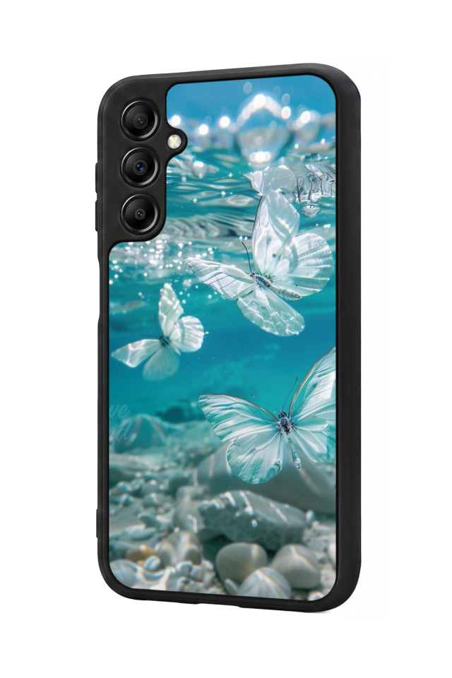Samsung Galaxy A14 Uyumlu Kelebek Tasarımlı Glossy Premium Kılıf
