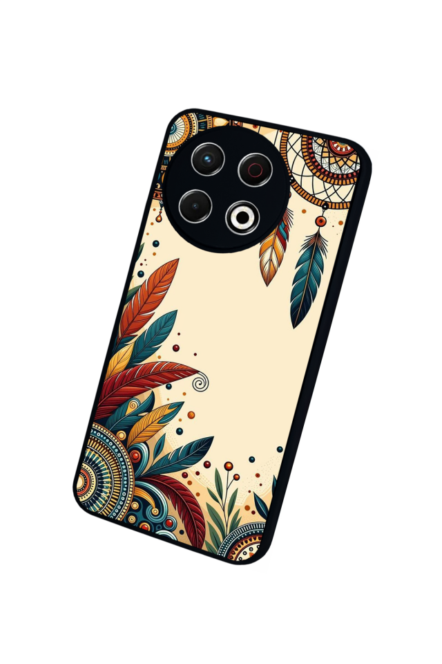 Tecno Spark 30 Pro Uyumlu Mandala Tasarımlı Glossy Premium Kılıf