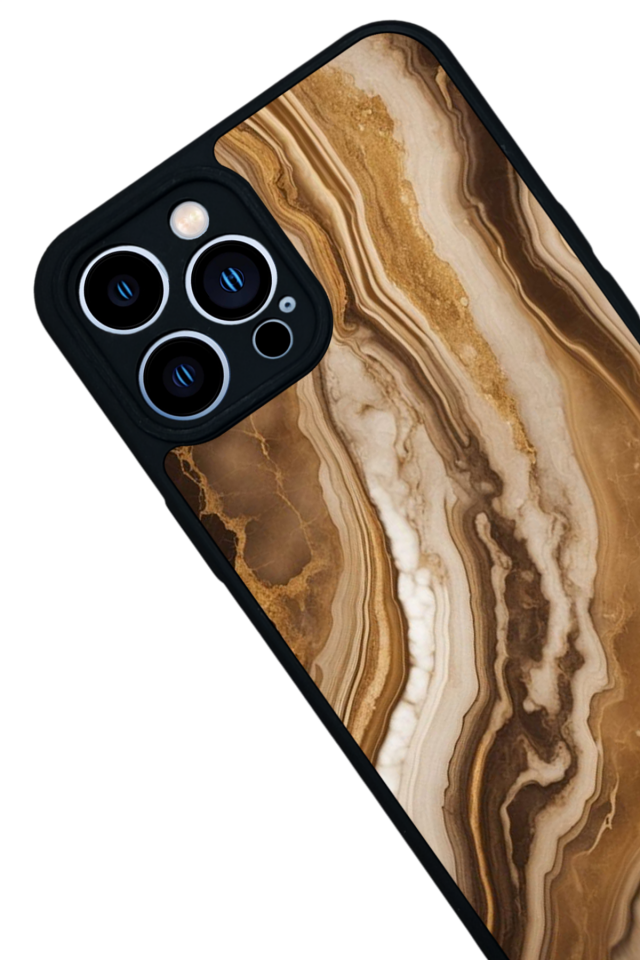iPhone 13 Pro Max Uyumlu Mermer Marble Tasarımlı Glossy Premium Kılıf
