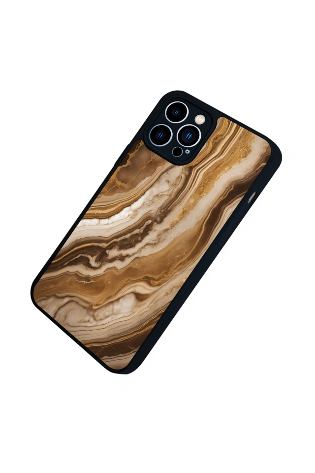 iPhone 13 Pro Max Uyumlu Mermer Marble Tasarımlı Glossy Premium Kılıf