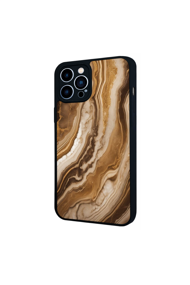 iPhone 13 Pro Max Uyumlu Mermer Marble Tasarımlı Glossy Premium Kılıf