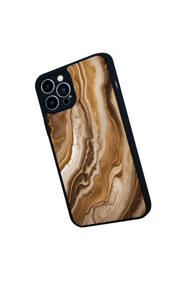 iPhone 13 Pro Max Uyumlu Mermer Marble Tasarımlı Glossy Premium Kılıf
