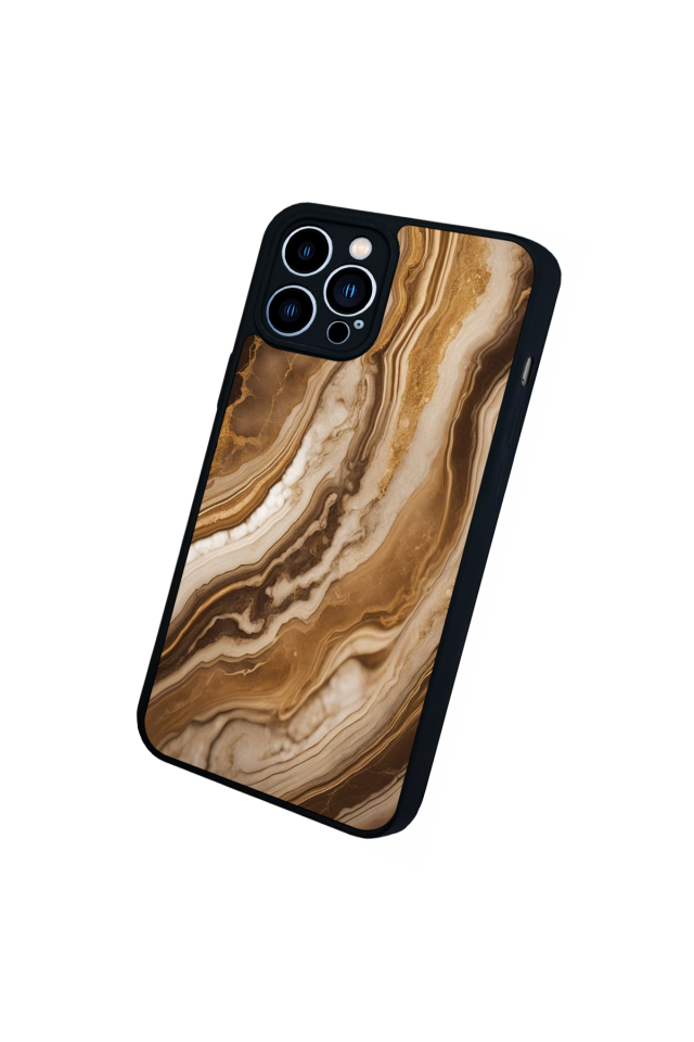 iPhone 13 Pro Max Uyumlu Mermer Marble Tasarımlı Glossy Premium Kılıf