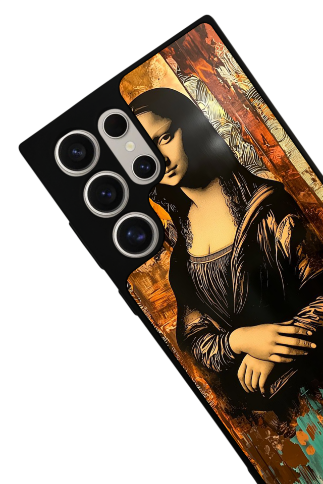 Samsung Galaxy S23 Ultra Uyumlu Monalisa Tasarımlı Glossy Premium Kılıf