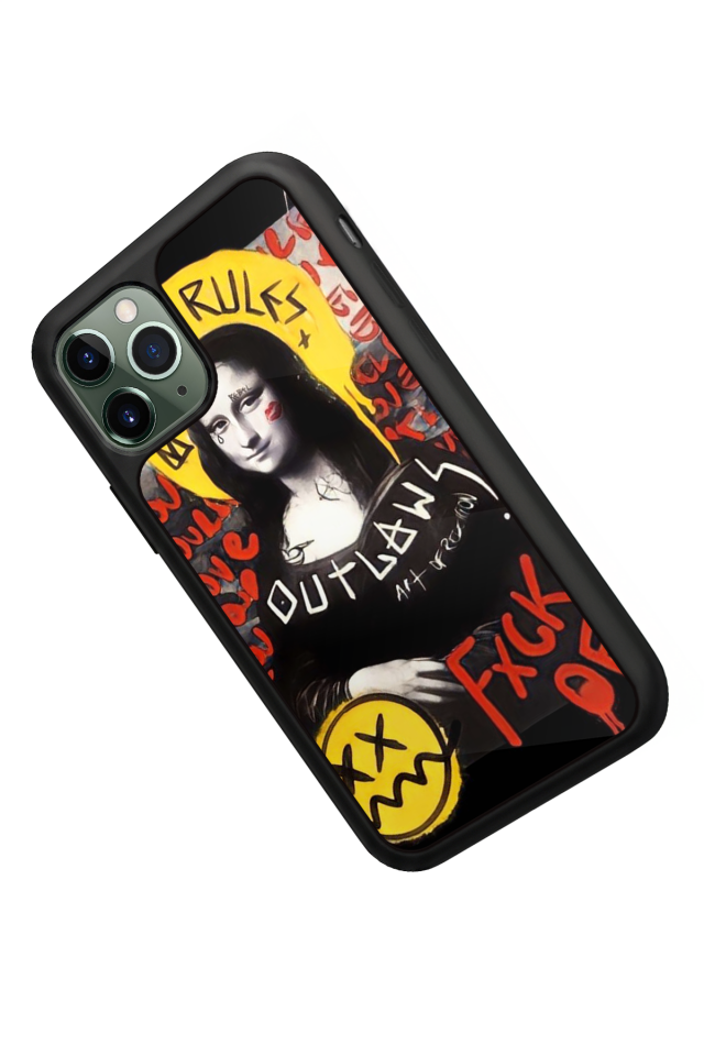 iPhone 11 Pro Uyumlu Monalisa Tasarımlı Glossy Premium Kılıf