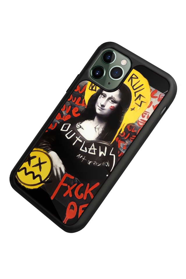 iPhone 11 Pro Uyumlu Monalisa Tasarımlı Glossy Premium Kılıf