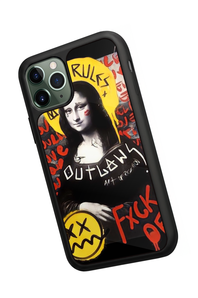iPhone 11 Pro Uyumlu Monalisa Tasarımlı Glossy Premium Kılıf