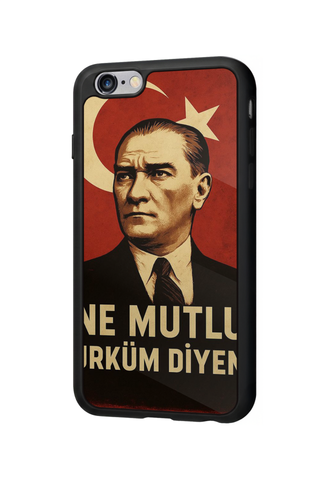 iPhone 6 Plus Uyumlu  Mustafa Kemal Ataturk Tasarımlı Glossy Premium Kılıf