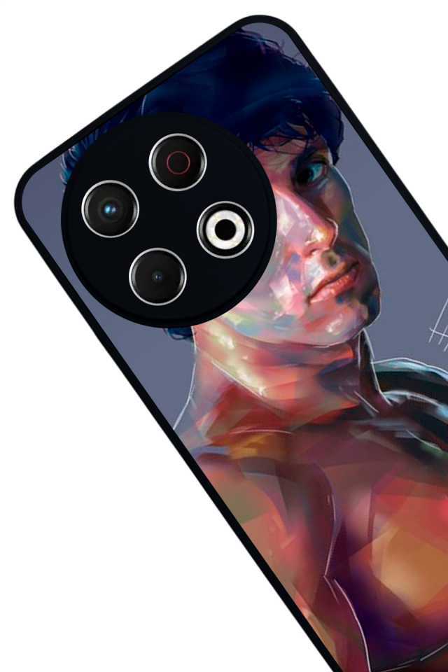 Tecno Spark 30 Pro Uyumlu Rocky Tasarımlı Glossy Premium Kılıf