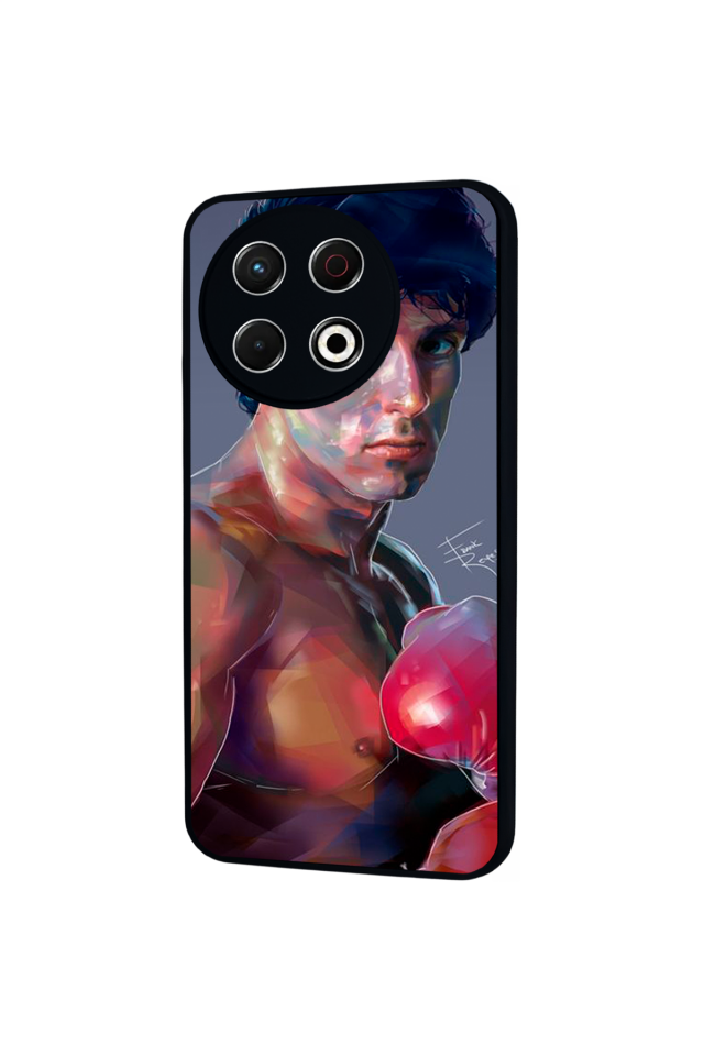 Tecno Spark 30 Pro Uyumlu Rocky Tasarımlı Glossy Premium Kılıf