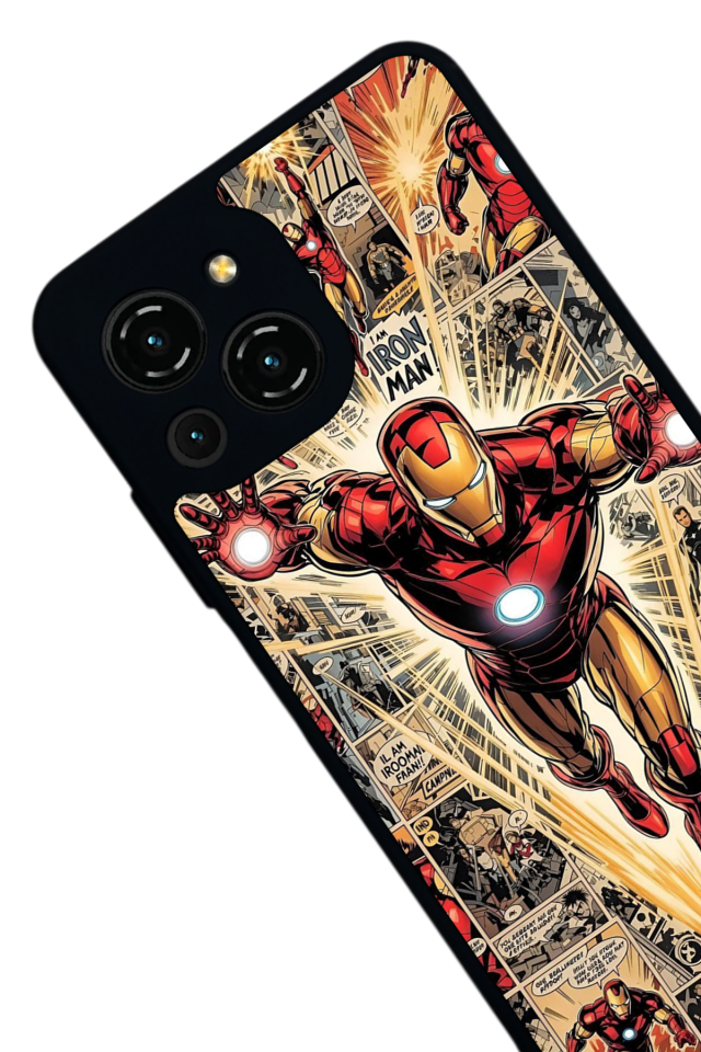 Reeder S23 Pro Max Uyumlu  Iron Man ( Demir Adam ) Tasarımlı Glossy Premium Kılıf