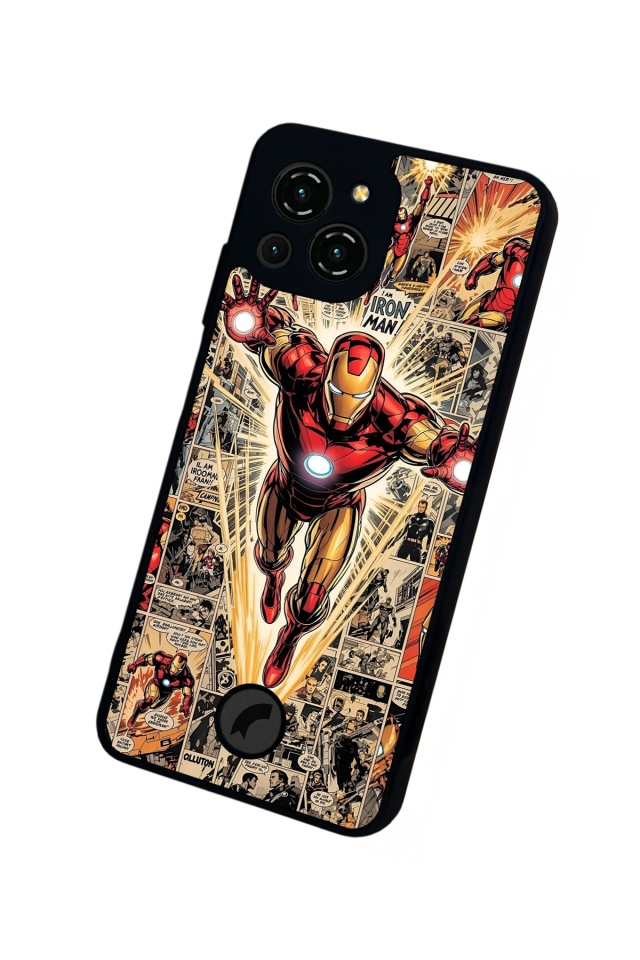 Reeder S23 Pro Max Uyumlu  Iron Man ( Demir Adam ) Tasarımlı Glossy Premium Kılıf