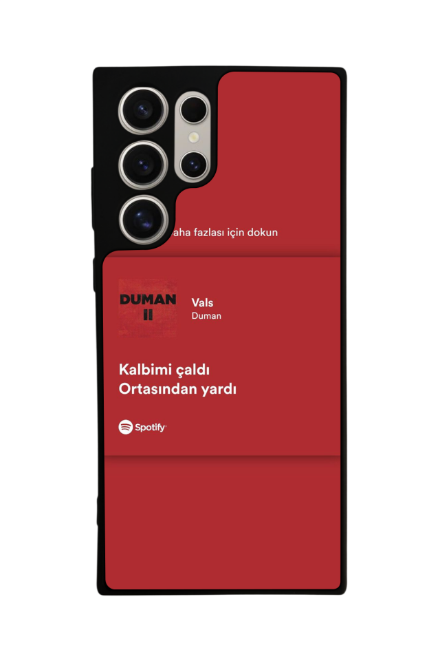 Samsung Galaxy S22 Ultra Uyumlu Sarki Sozleri Tasarımlı Glossy Premium Kılıf