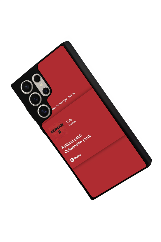 Samsung Galaxy S22 Ultra Uyumlu Sarki Sozleri Tasarımlı Glossy Premium Kılıf