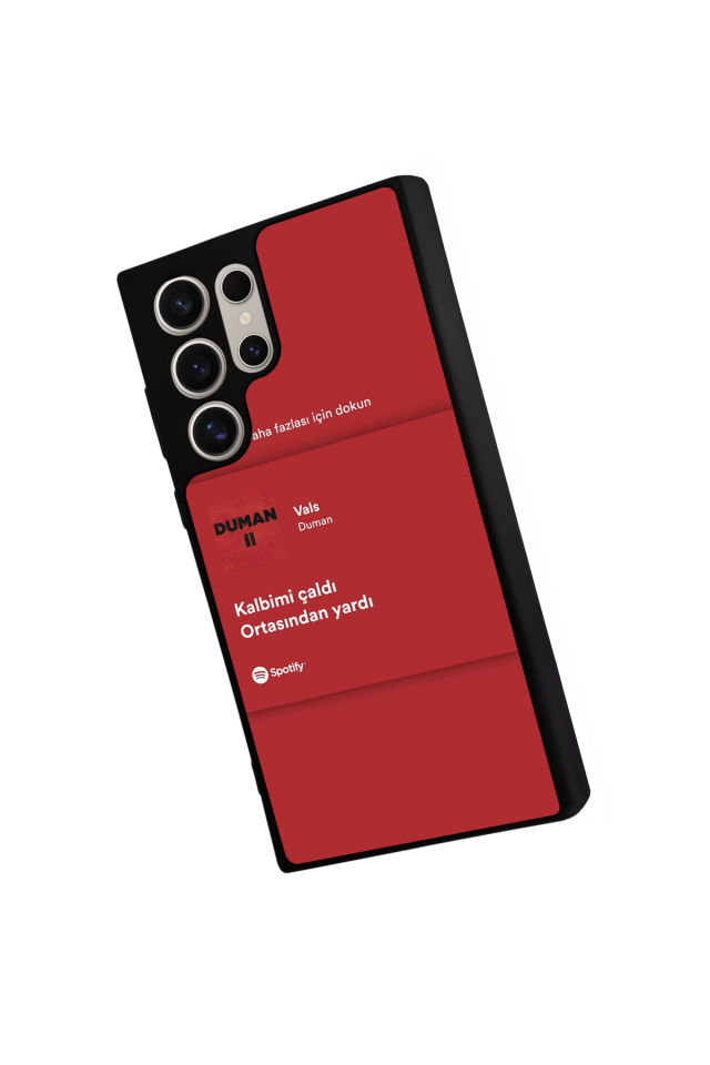 Samsung Galaxy S22 Ultra Uyumlu Sarki Sozleri Tasarımlı Glossy Premium Kılıf