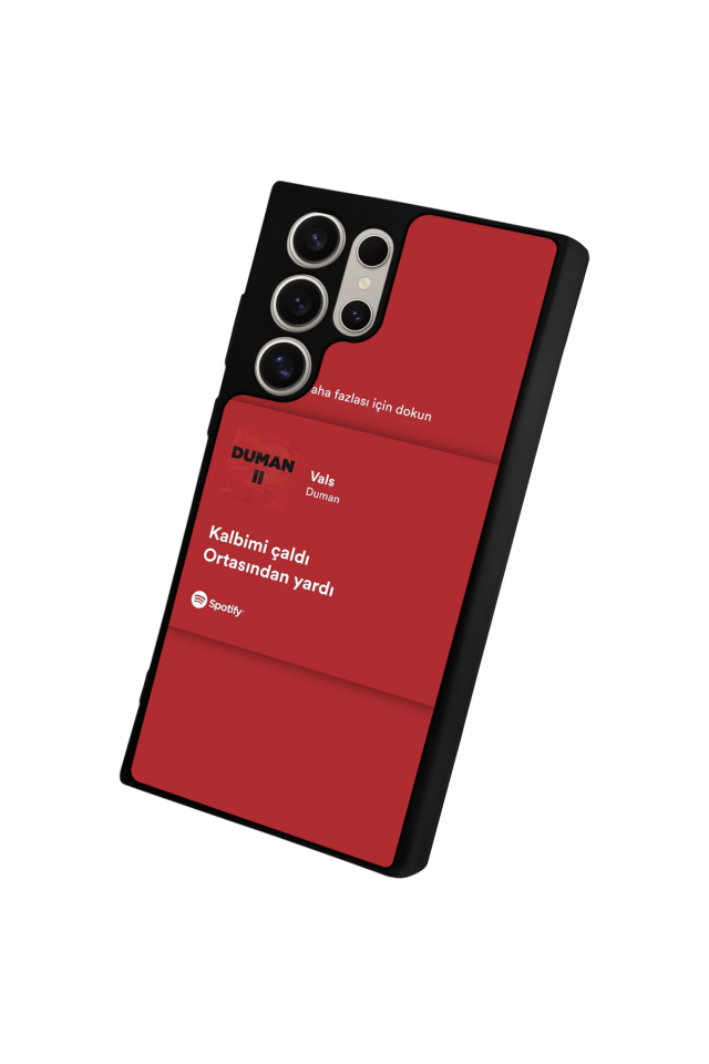 Samsung Galaxy S22 Ultra Uyumlu Sarki Sozleri Tasarımlı Glossy Premium Kılıf