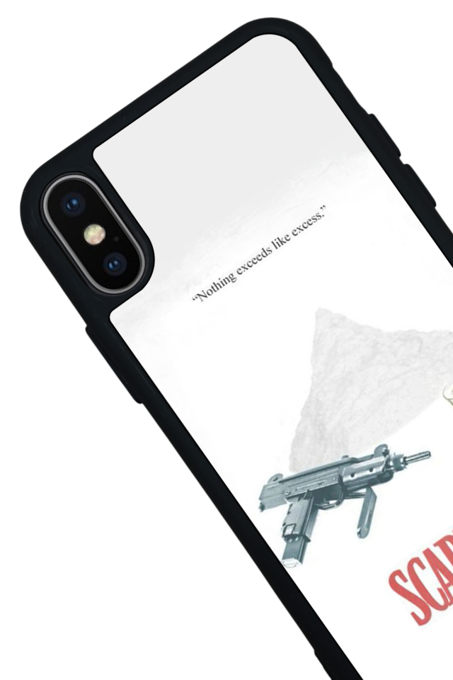 iPhone X/ XS Uyumlu Scarface Tasarımlı Glossy Premium Kılıf