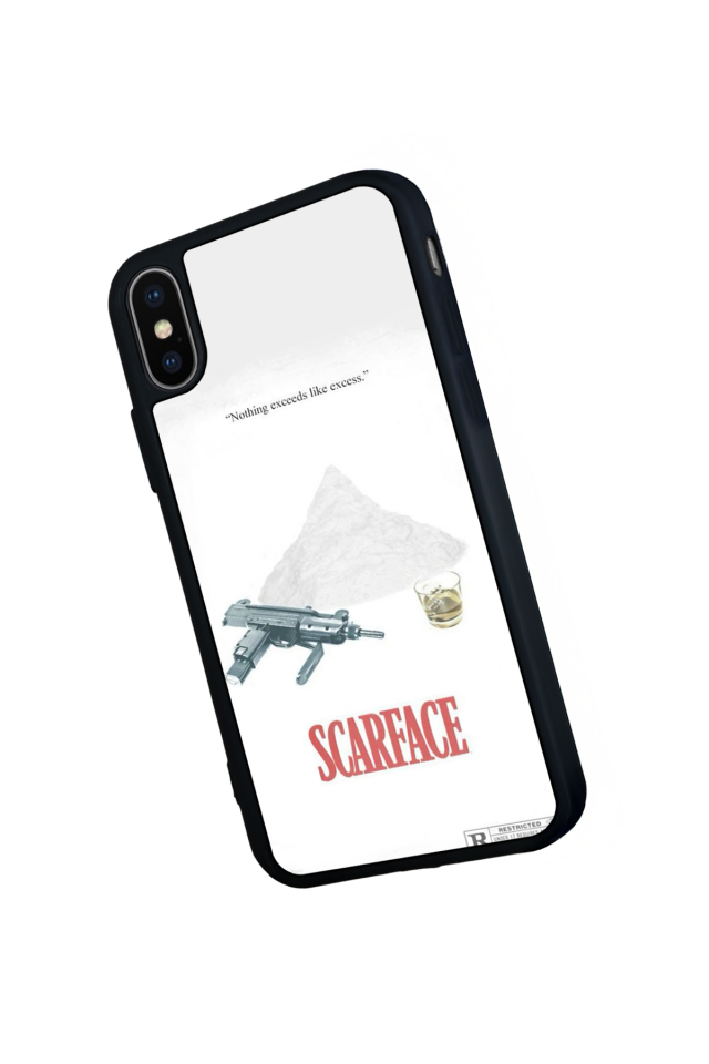 iPhone X/ XS Uyumlu Scarface Tasarımlı Glossy Premium Kılıf