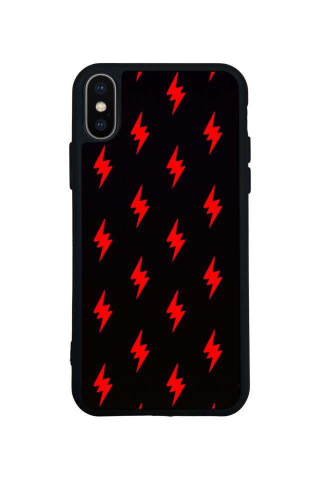 iPhone X/ XS Uyumlu Simsek Tasarımlı Glossy Premium Kılıf