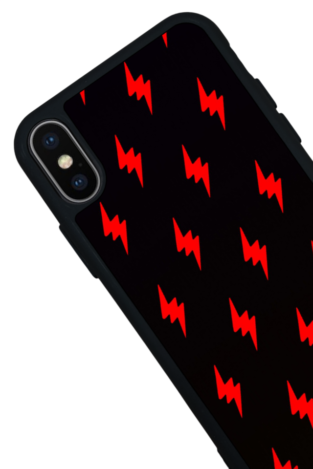 iPhone X/ XS Uyumlu Simsek Tasarımlı Glossy Premium Kılıf