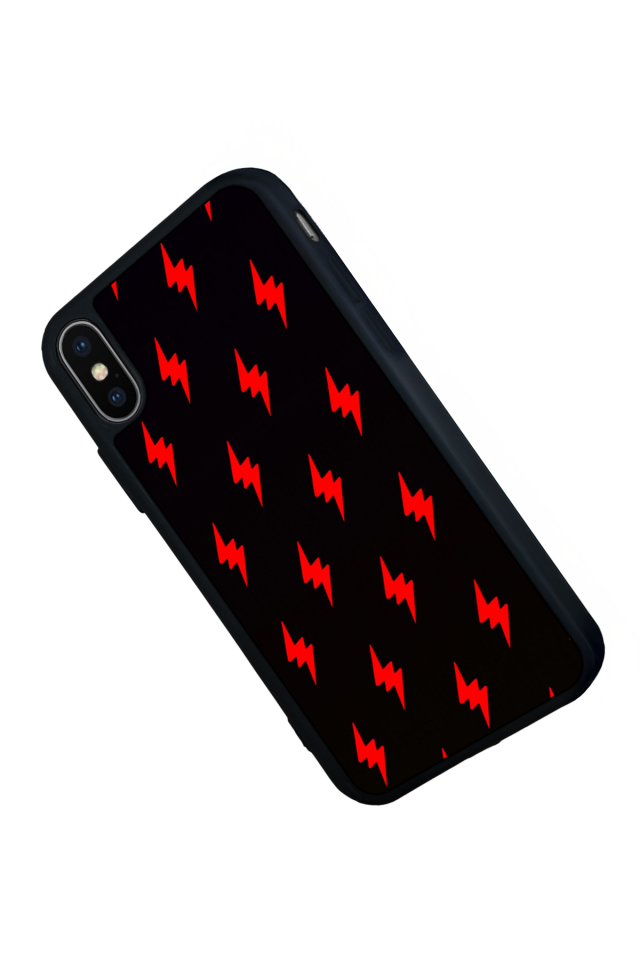 iPhone X/ XS Uyumlu Simsek Tasarımlı Glossy Premium Kılıf