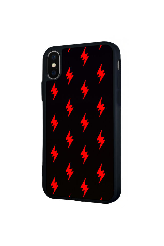 iPhone X/ XS Uyumlu Simsek Tasarımlı Glossy Premium Kılıf