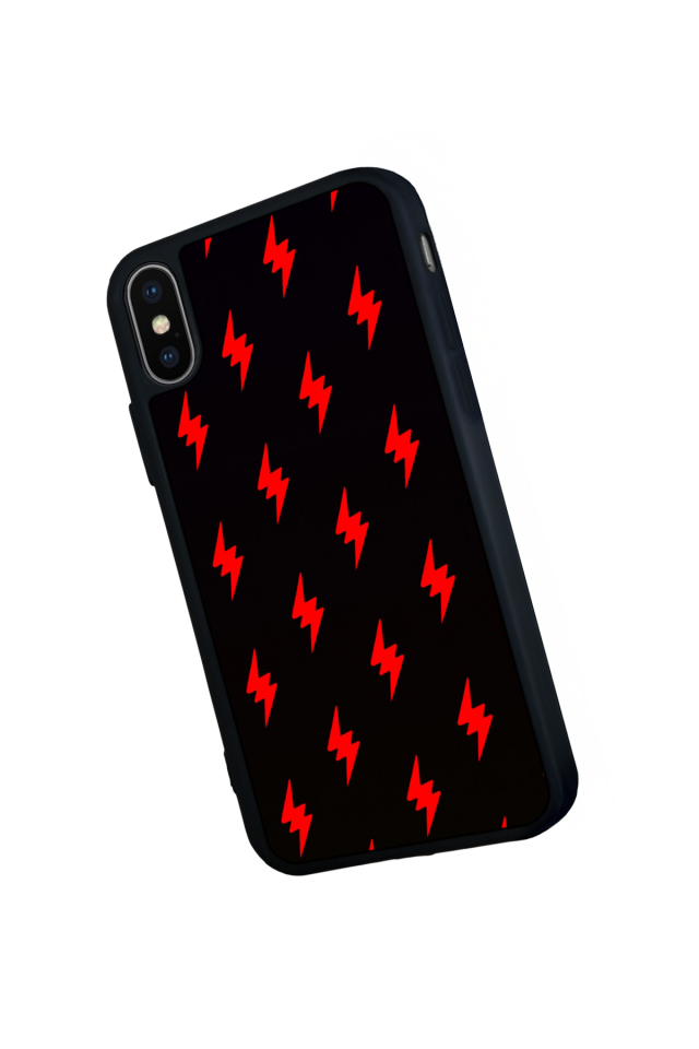 iPhone X/ XS Uyumlu Simsek Tasarımlı Glossy Premium Kılıf