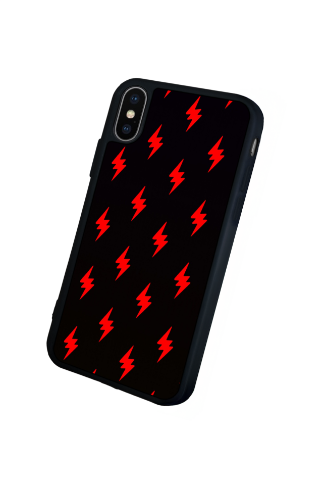 iPhone X/ XS Uyumlu Simsek Tasarımlı Glossy Premium Kılıf