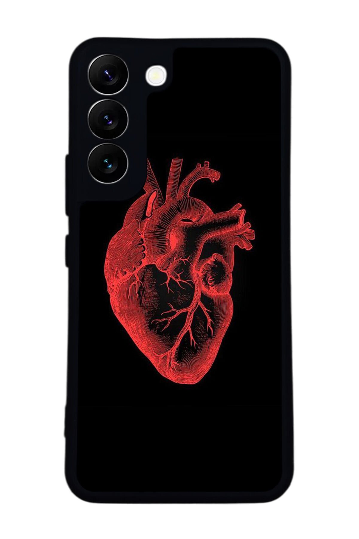 Samsung Galaxy S22 Uyumlu Kalp Love Tasarımlı Glossy Premium Kılıf