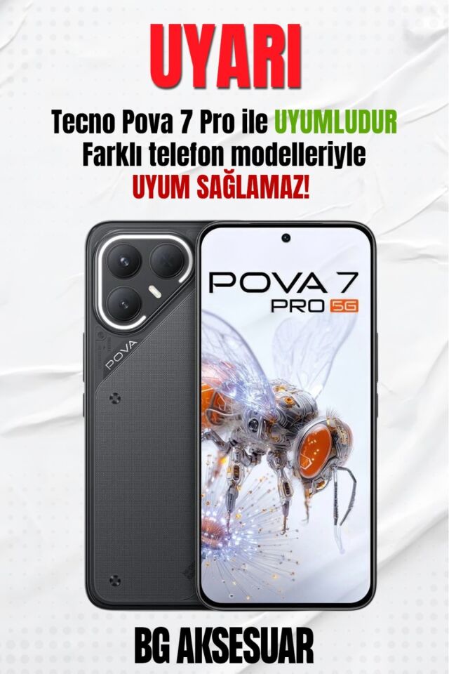 Tecno Pova 7 Pro Mat Uyumlu Siyah Kılıf – Yumuşak Silikon, Koruyucu, Şok Emici Kapak