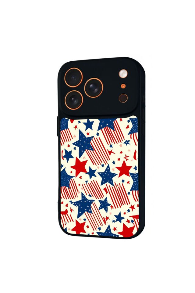 iPhone 17 Pro Uyumlu Retro Yildizlar Tasarımlı Glossy Premium Kılıf