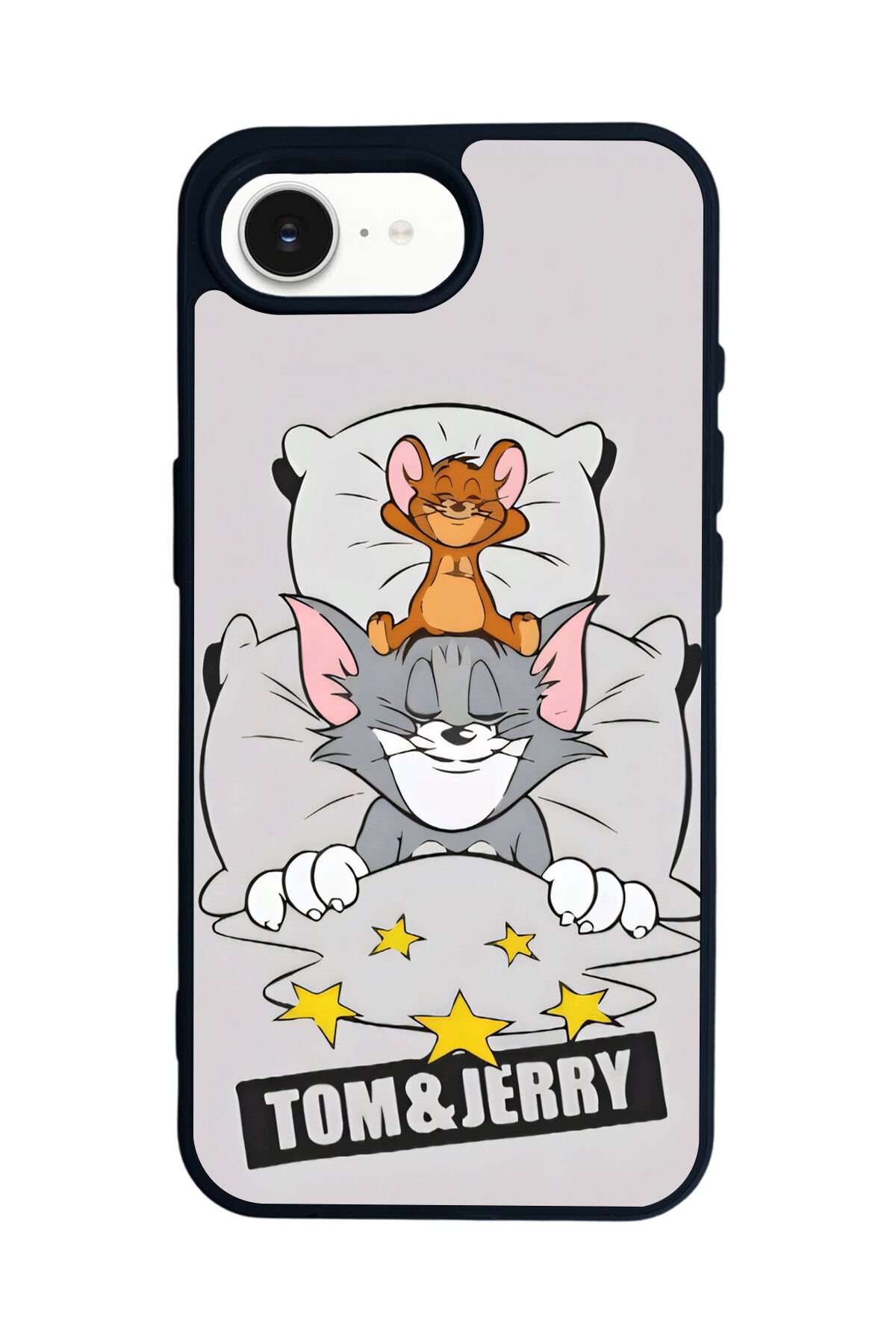 iPhone 16E Uyumlu Tom And Jerry Tasarımlı Glossy Premium Kılıf