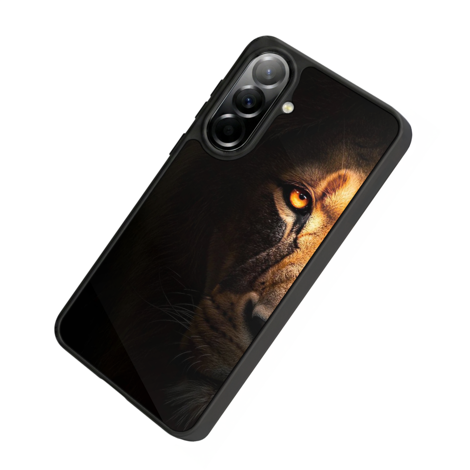 Samsung Galaxy A37 Uyumlu Aslan Tasarımlı Glossy Premium Kılıf