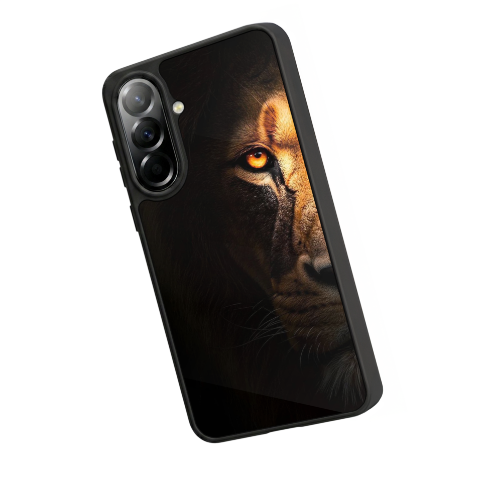 Samsung Galaxy A37 Uyumlu Aslan Tasarımlı Glossy Premium Kılıf