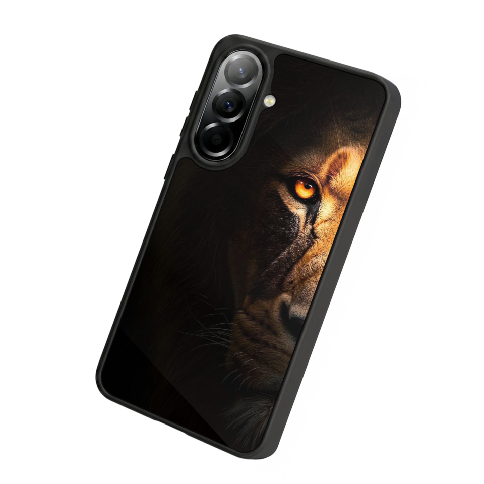 Samsung Galaxy A37 Uyumlu Aslan Tasarımlı Glossy Premium Kılıf