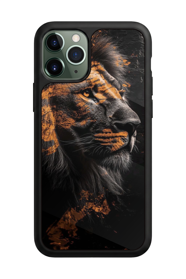 iPhone 11 Pro Max Uyumlu Aslan Tasarımlı Glossy Premium Kılıf