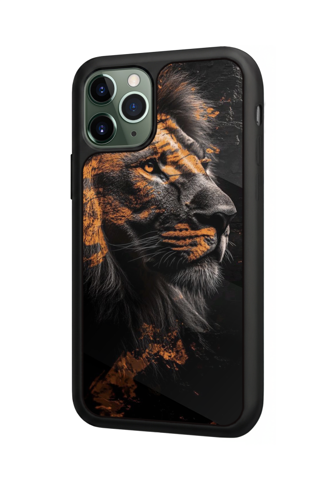 iPhone 11 Pro Max Uyumlu Aslan Tasarımlı Glossy Premium Kılıf