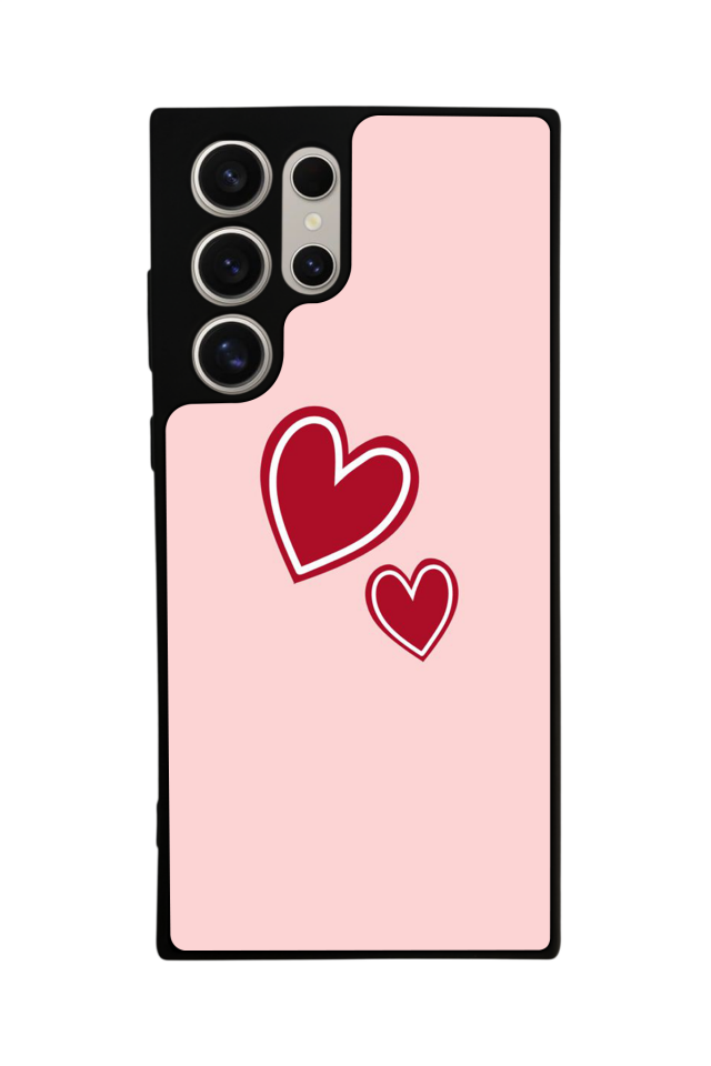Samsung Galaxy S24 Ultra Uyumlu Kalp Love Tasarımlı Glossy Premium Kılıf