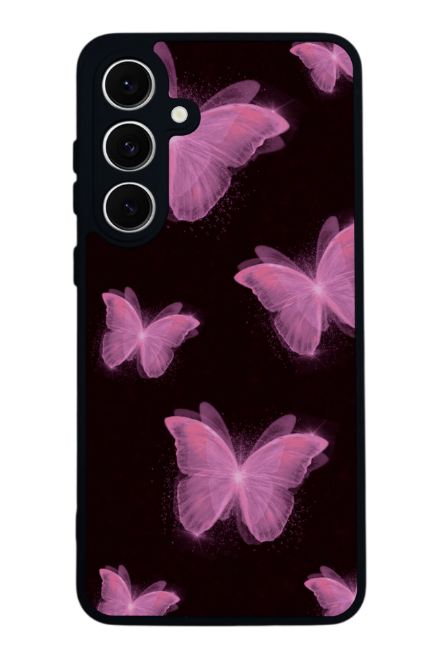 Samsung Galaxy S24 FE Uyumlu Kelebek Tasarımlı Glossy Premium Kılıf