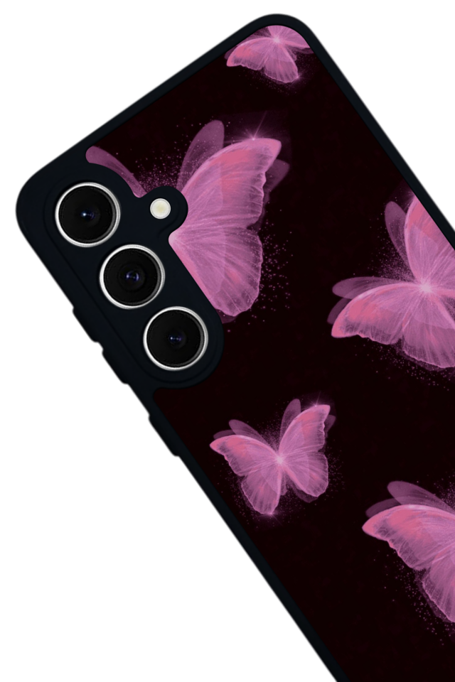 Samsung Galaxy S24 FE Uyumlu Kelebek Tasarımlı Glossy Premium Kılıf